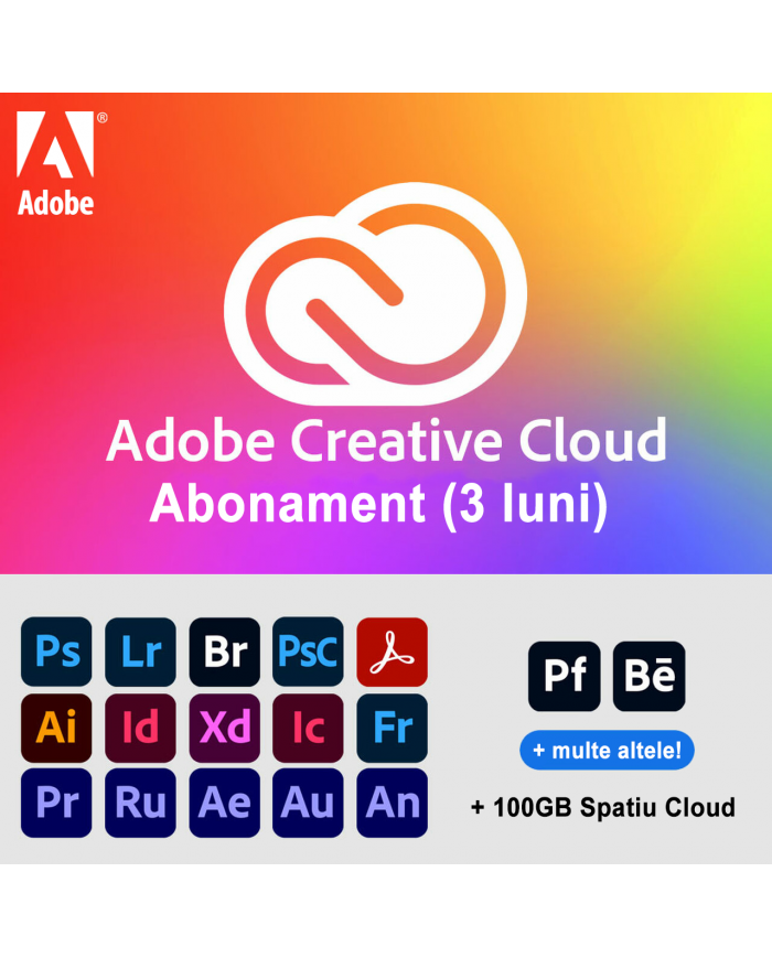 Adobe Creative Cloud - Abonament 3 Luni