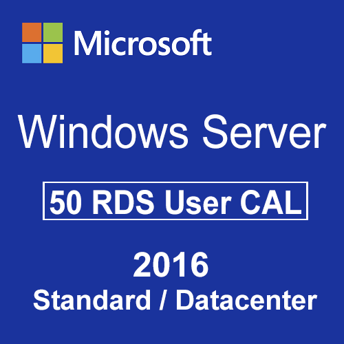 Microsoft Windows Server 2016 Standard/Datacenter - 50 RDS User CAL