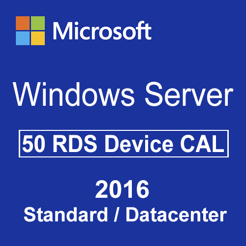 Microsoft Windows Server 2016 Standard/Datacenter - 50 RDS Device CAL Microsoft Windows Server 2016 Standard/Datacenter - 50 RDS Device CAL