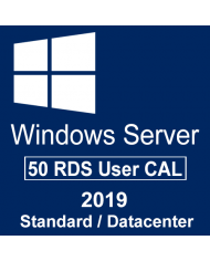 Microsoft Windows Server 2019 Standard/Datacenter - 50 RDS User CAL Microsoft Windows Server 2019 Standard/Datacenter - 50 RDS User CAL