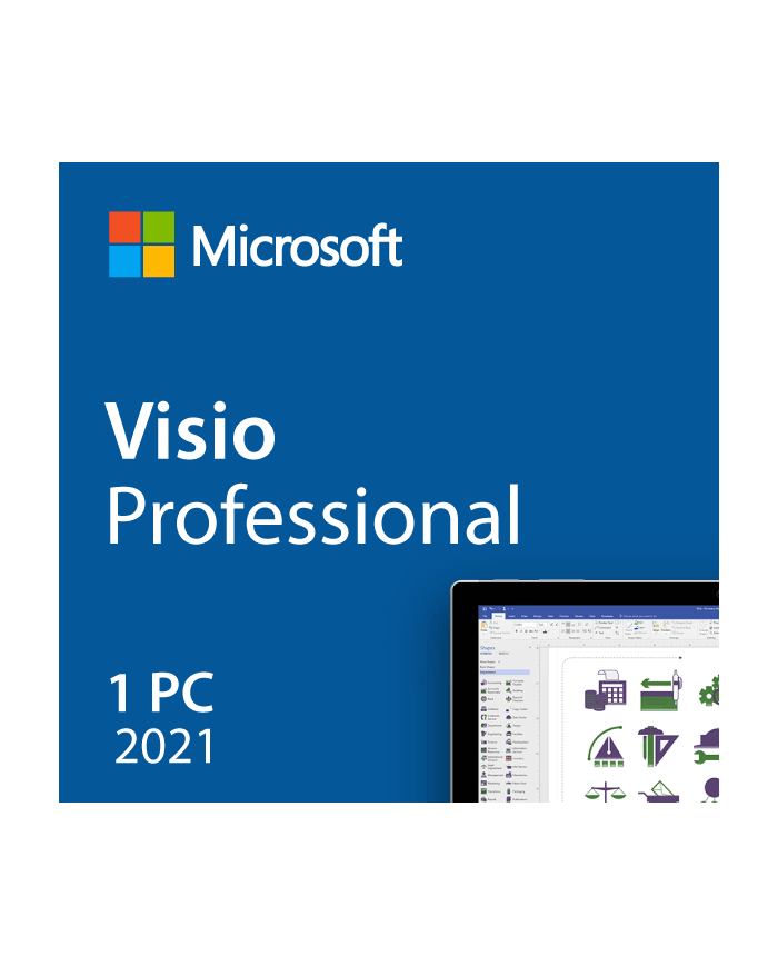 Microsoft Visio Professional 2021, 32/64 bit, Toate limbile, Licenta electronica pentru Windows