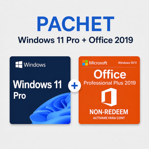 Pachet Windows 11 Pro Retail + Office 2019 Professional Plus - ACTIVARE FARA CONT