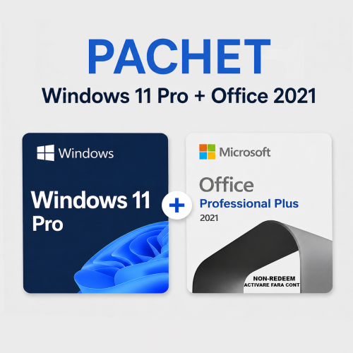 Pachet Windows 11 Pro Retail + Office 2021 Professional Plus - ACTIVARE FARA CONT
