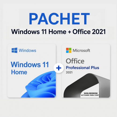 Pachet Windows 11 Home Retail + Office 2021 Professional Plus - ACTIVARE FARA CONT